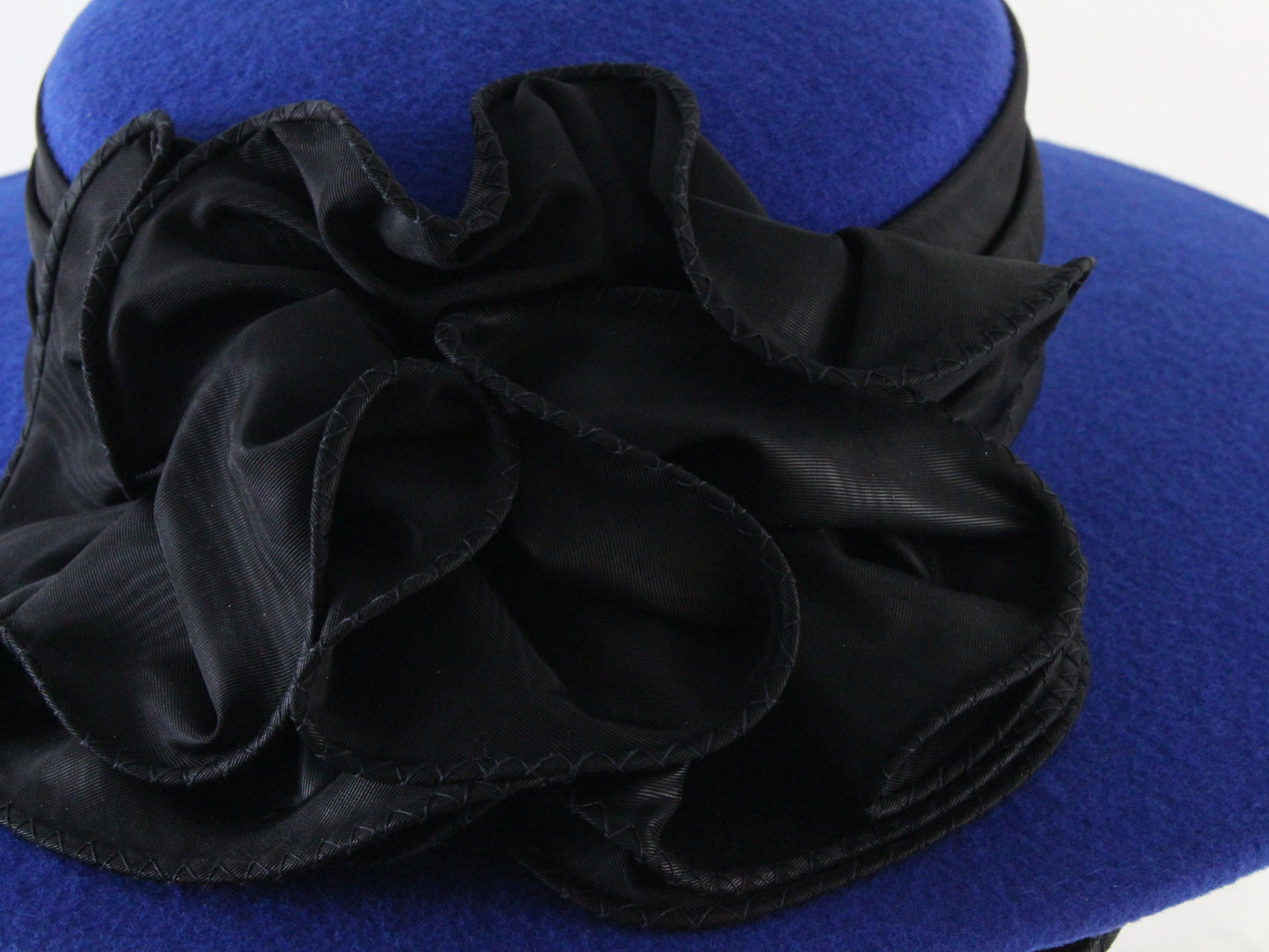 Sonni of California Ladies Boutique Royal Blue Wool Felt Hat 6 7/8 55cm