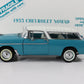 1955 Chevrolet Nomad Light Blue & White Danbury Mint 1:24 Model Car W/ Box
