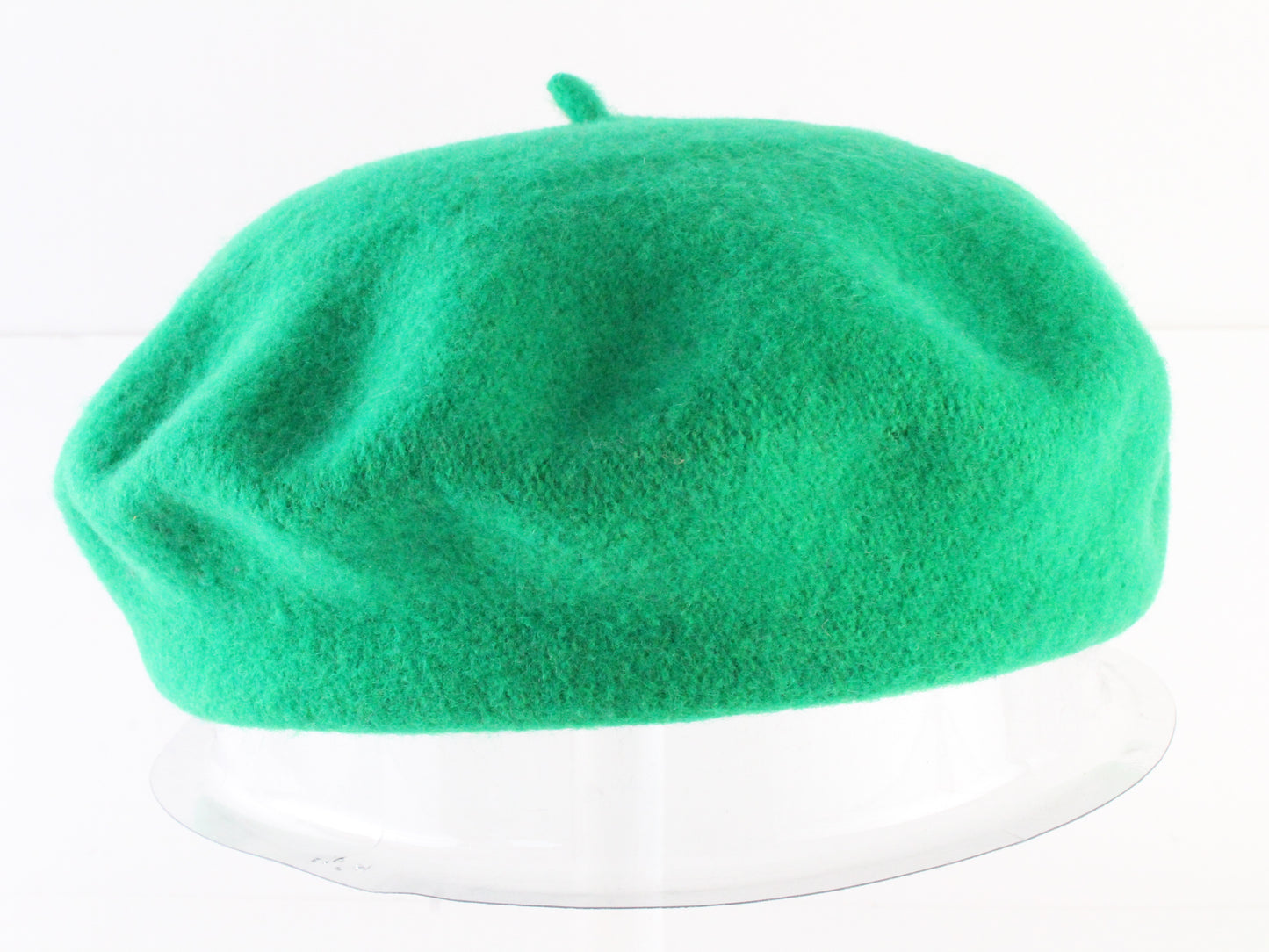 Ladies Boutique Elegant Green Wool Felt Beret One Size Czechoslovakia