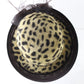 Marzi of Italy Ladies Handmade Animal Print Felt Hat W/ Brown Trim 7 56cm WOW