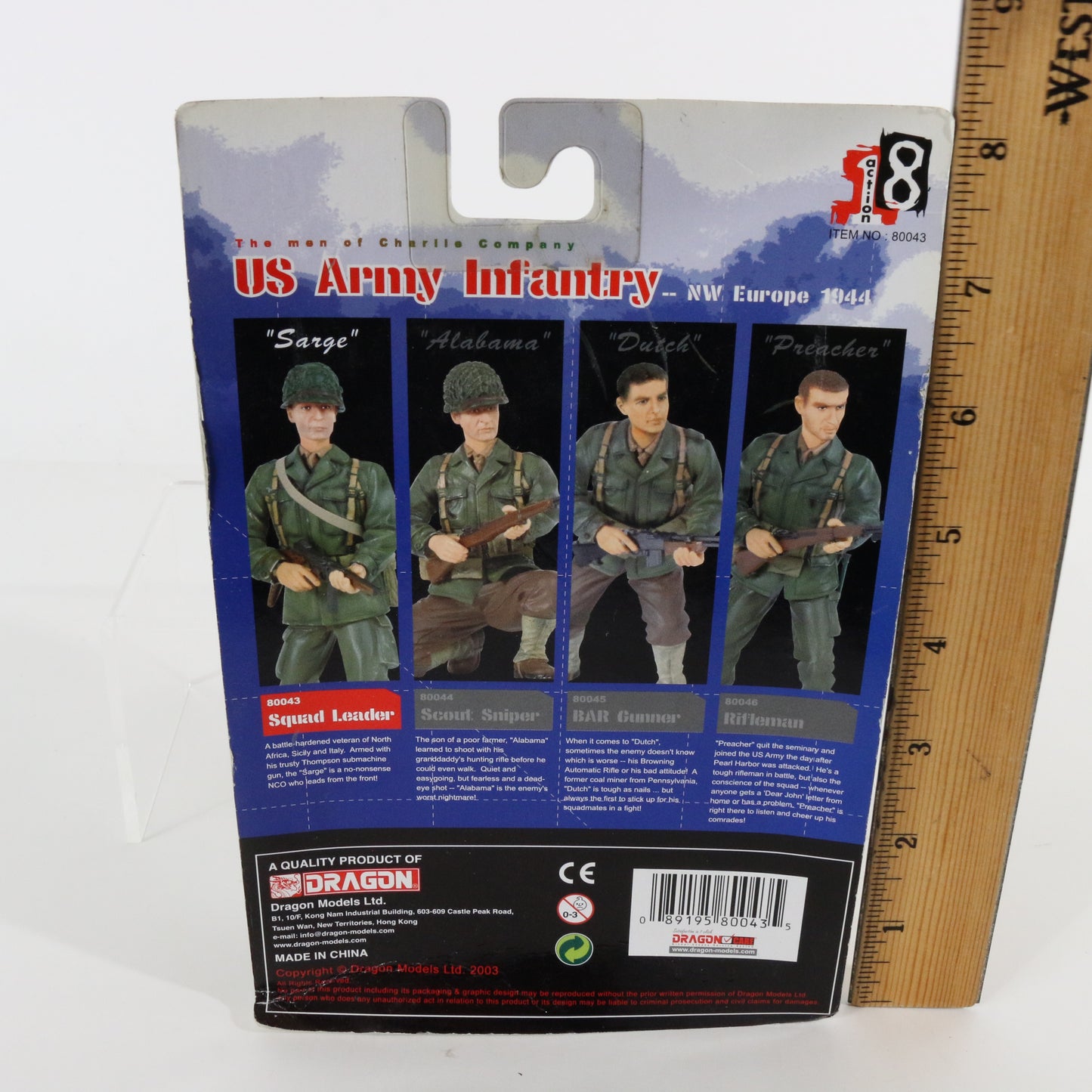 Squad Leader Us Army Infantry WWI Europe 1944 Action 18 1:18 Dragon Figure 80043