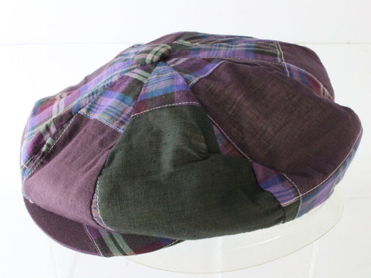 Artel Mens Purple Plaid Eight Panel Cap NEWSBOY IVY CAP STYLE MULTIPLE SIZES