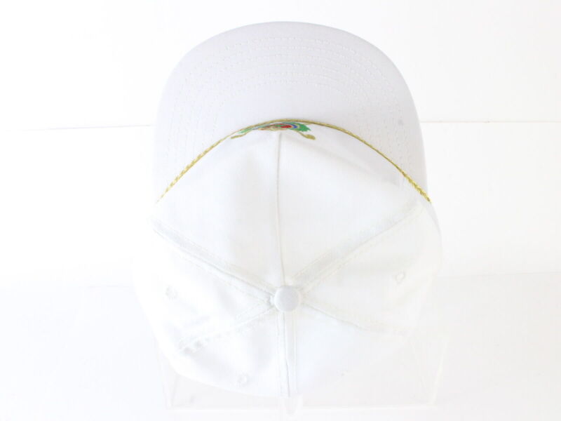 Langenberg Hat Co Mens White Golf Cap W/ Emblem One Size RETRO