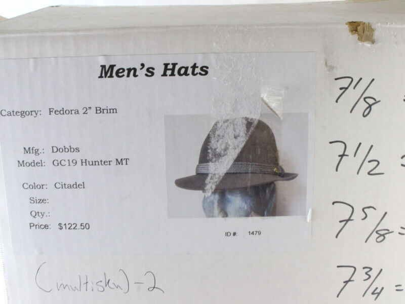 Golden Coach By Dobbs Mens Citadel Gray Felt Fedora MULTIPLE SIZES