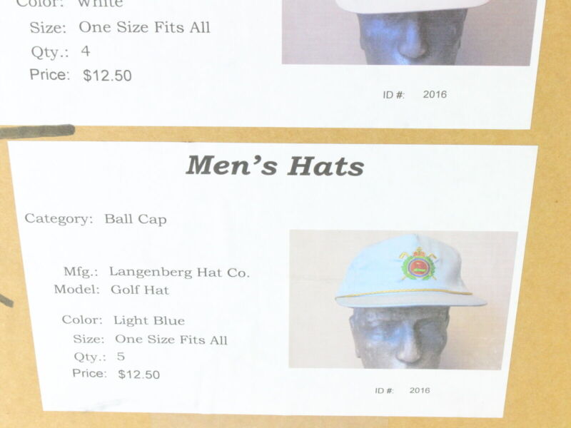 Langenberg Hat Co Mens Light Blue Golf Cap W/ Golf Emblem One Size