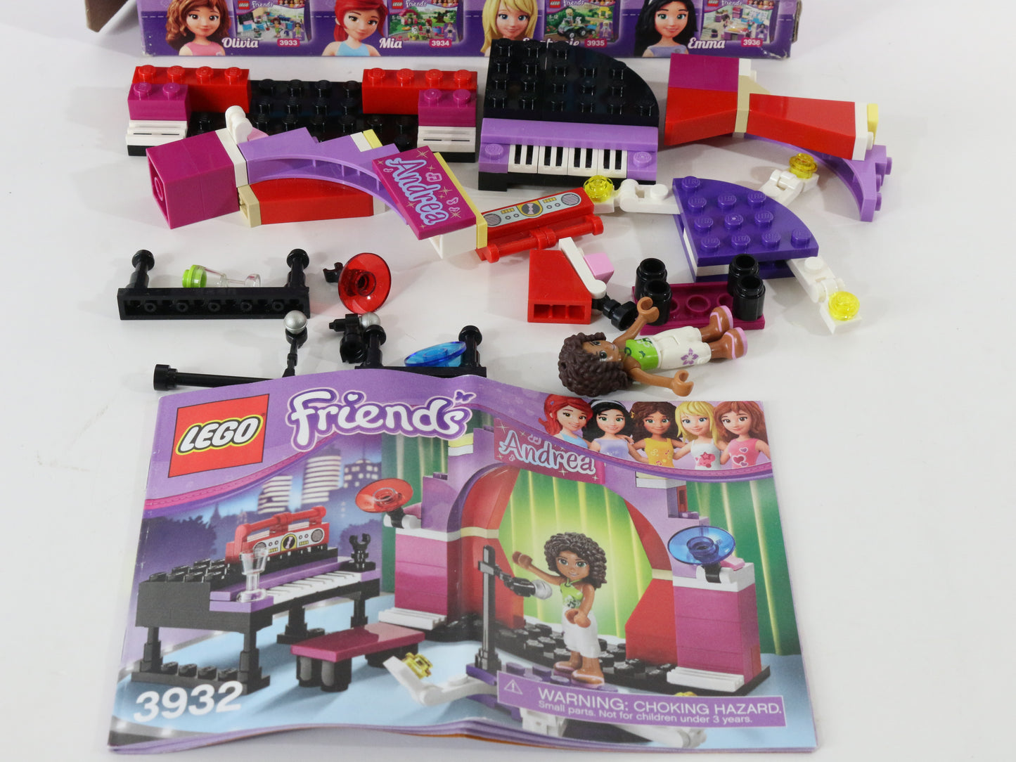 Lego Friends Andreas Stage Partly Built Set 3932 W/ Box & Instructions