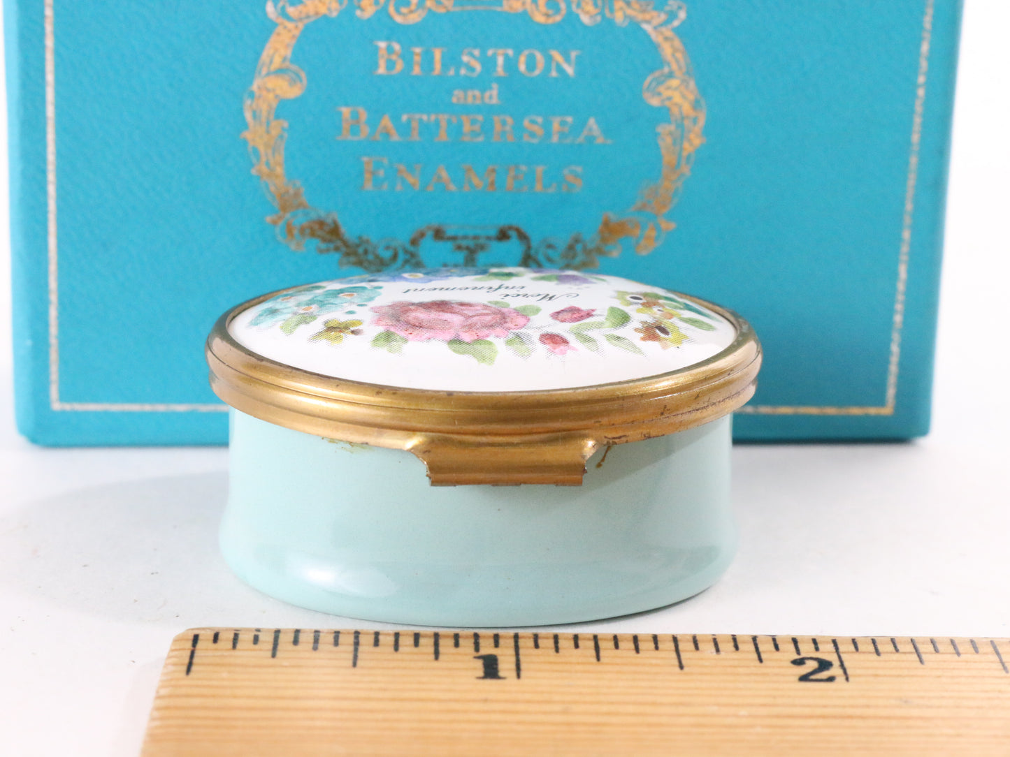 Early Halcyon Days Bilston Battersea Merci Infinement Enamel Patch Box