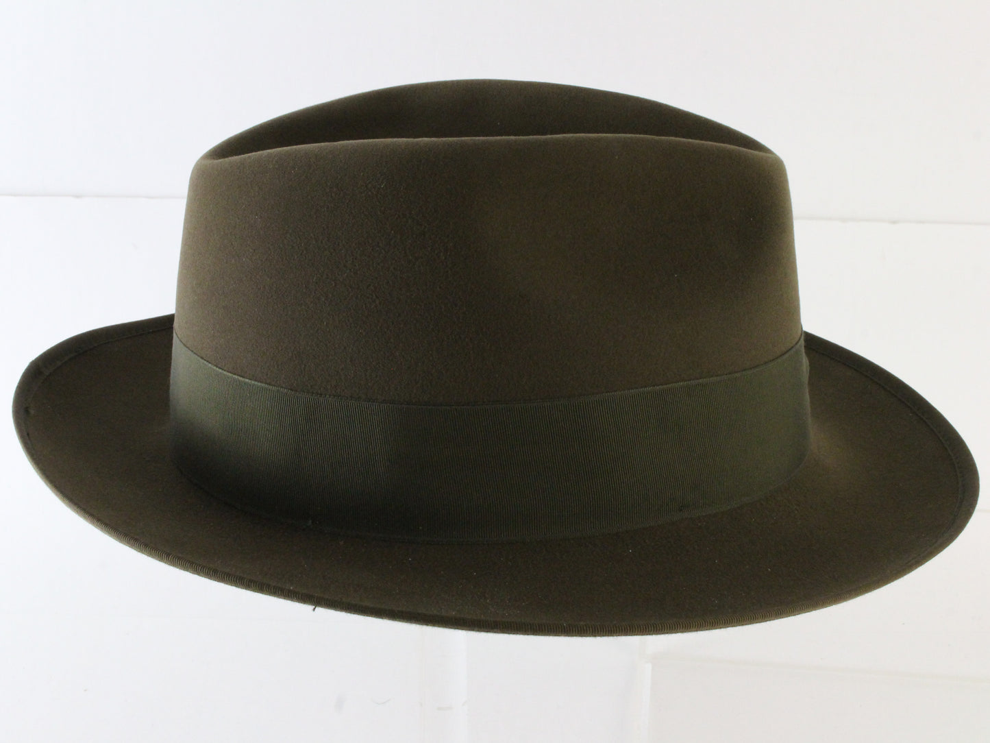 Royal Biltmore Mens Ancient Bronze Brown Felt Fedora W/ Feathers 8 64cm