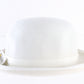 Bailey Mens Vintage White Wool Felt Bowler Hat W/ Feathers MEDIUM