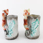 Vintage Red Pixie Elf Ceramic Planter Lot Of 2 Occupied Japan 4.5 In