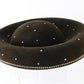 Makins New York Ladies Bronze Brown Felt Hat W/ Rhinestones 7 1/8 57cm