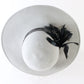 George Z'amaul New York Ladies Alabaster Gray Felt Hat W/ Feathers 7 1/8 57cm
