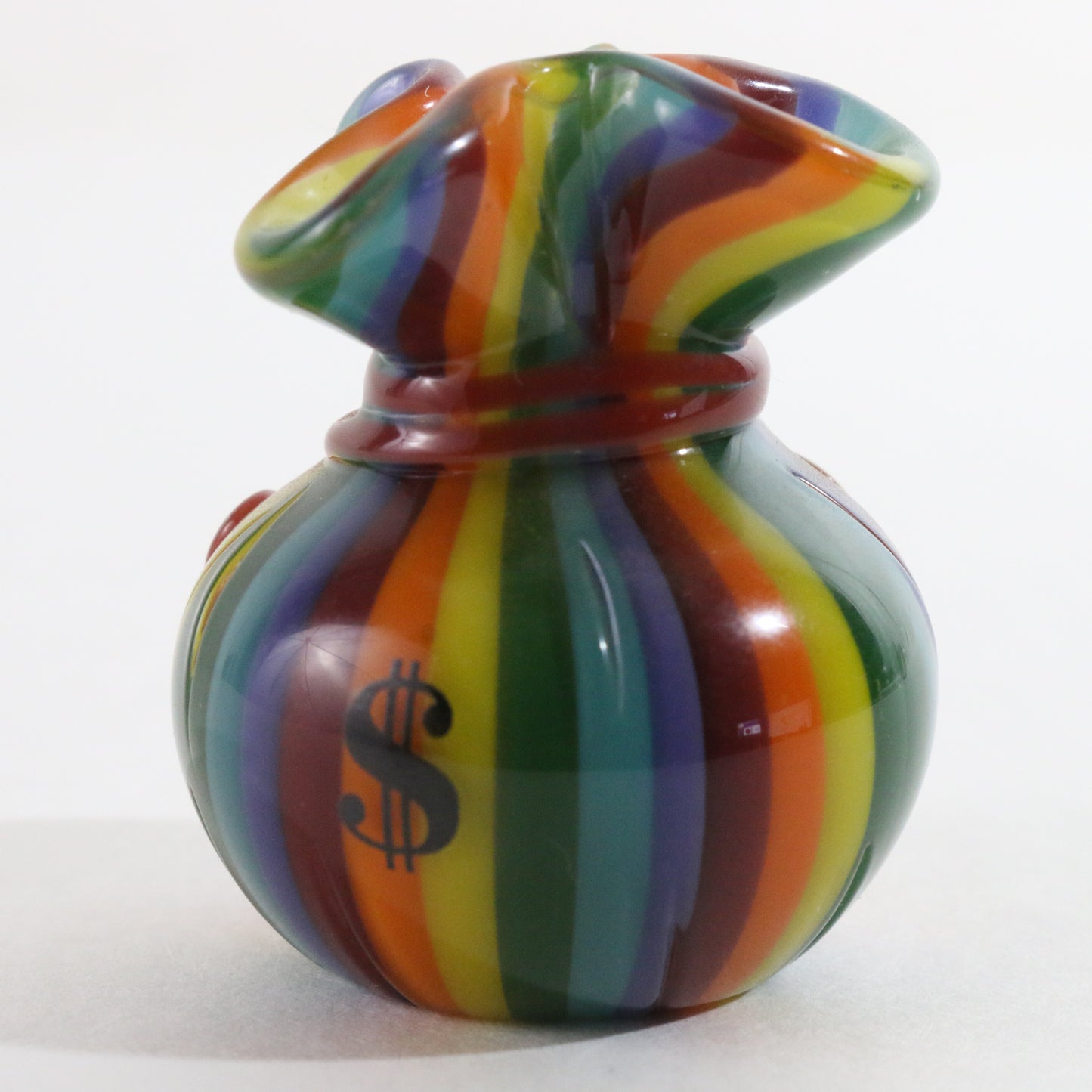 JAG Just Another Gallery Glass Money Bag Rainbow #25 1.5"