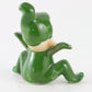 Vintage Pixie Elf Green Seated Ceramic Figure Japan 2 In