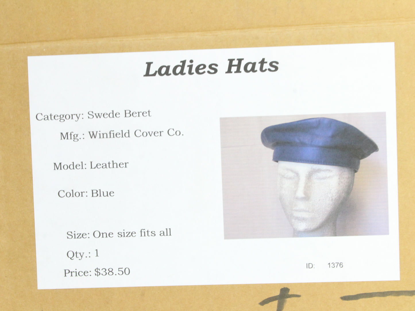 Winfield Cover Co Ladies Boutique Royal Blue Swedish Beret One Size