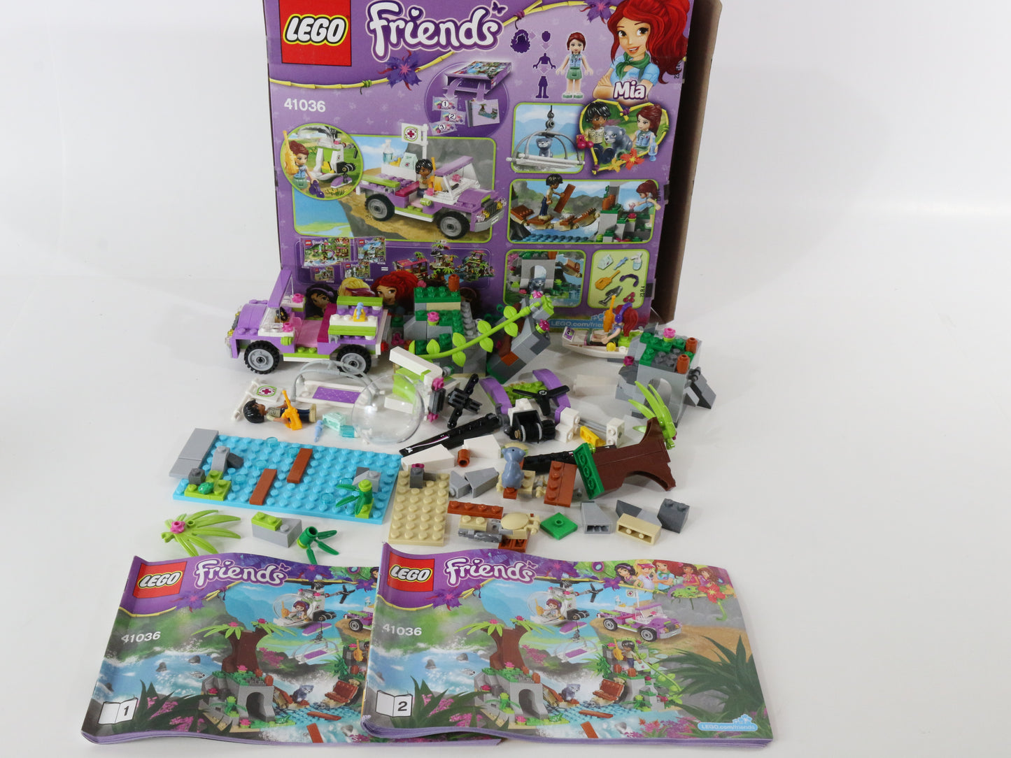 Lego Friends Jungle Bridge Rescue Partly Built Set 41036 W/ Box & Instructions