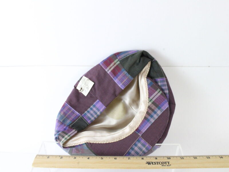 Artel Mens Purple Plaid Eight Panel Cap NEWSBOY IVY CAP STYLE MULTIPLE SIZES