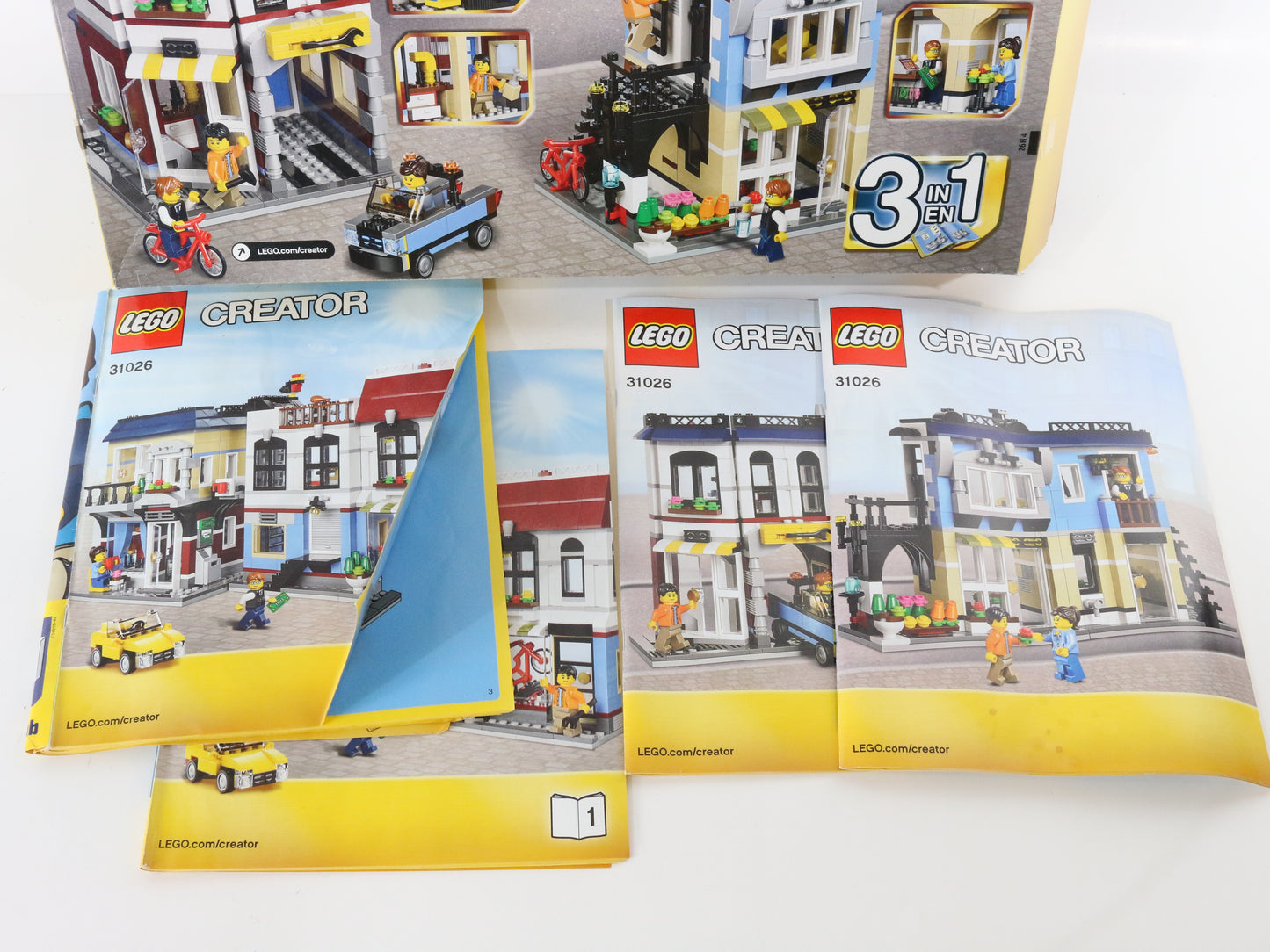 Lego Creator Bike Shop & Cafe 3 In 1 INCOMPLETE 31026 W/ Box & Instructions