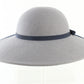 Sonni of California Ladies Navy Blue and Gray Wool Felt Boutique Hat 6 3/4 54cm