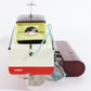 Vintage White Yellow Red Remote Controlled Battery Cabin Cruiser Wooden Boat 12"