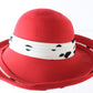 Oscar De La Renta Millinery Ladies Boutique Red Dalmation Print Hat 7 56cm