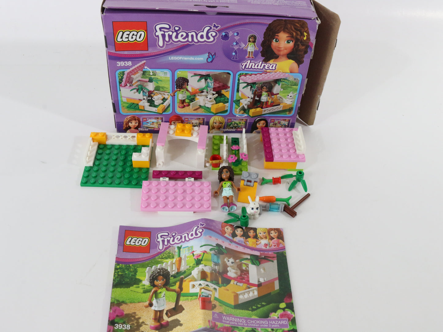 Lego Friends Andreas Bunny House Partly Built Set 3938 W/ Box & Instructions