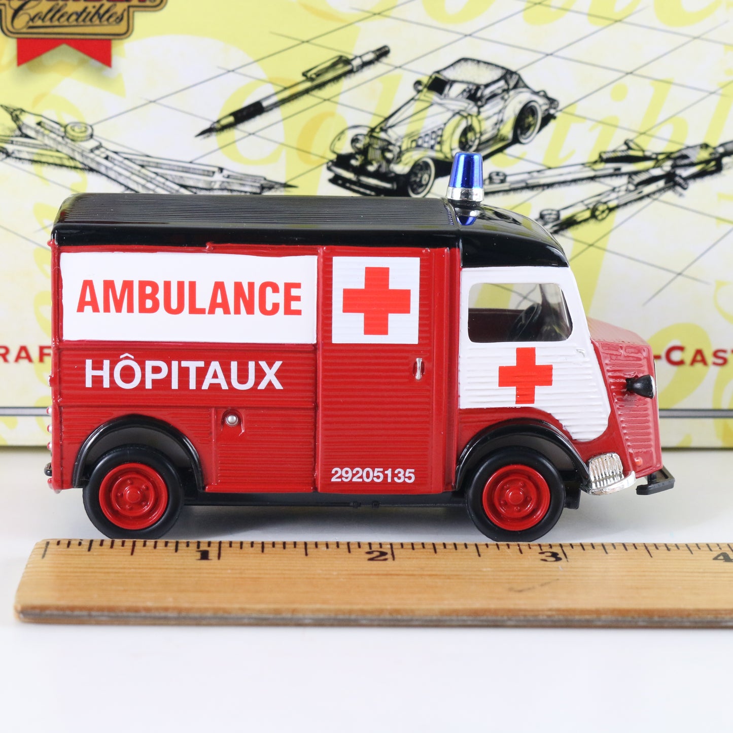 1947 Citroen H Van French Field Service Ambulance Red Cross Matchbox 1:43