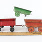 Lot Of 3 Vintage Metal Trailers Ertl Red Green & Orange 5"