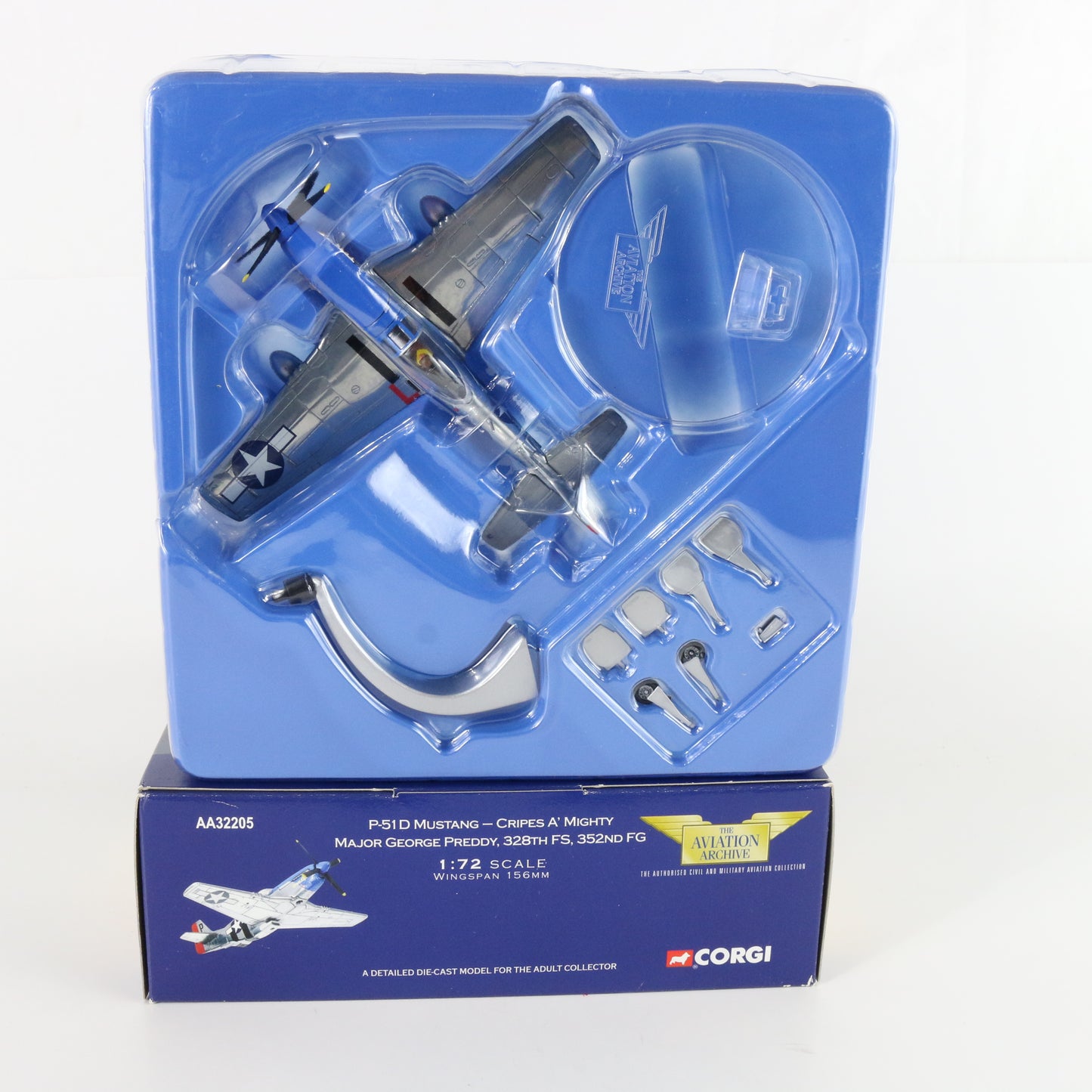 P-51d Mustang Cripes A Mighty Fighter Plane Aviation Corgi 1:72 Aa32205