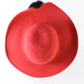 Ruth Kropveld Originals Ladies Red Fur Felt Hat W/ Sequins 7 1/8 57cm