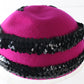 Joe Bill Miller Ladies Fuschia Pink Boutique Hat W/ Sequins And Beads 7 1/8 57cm