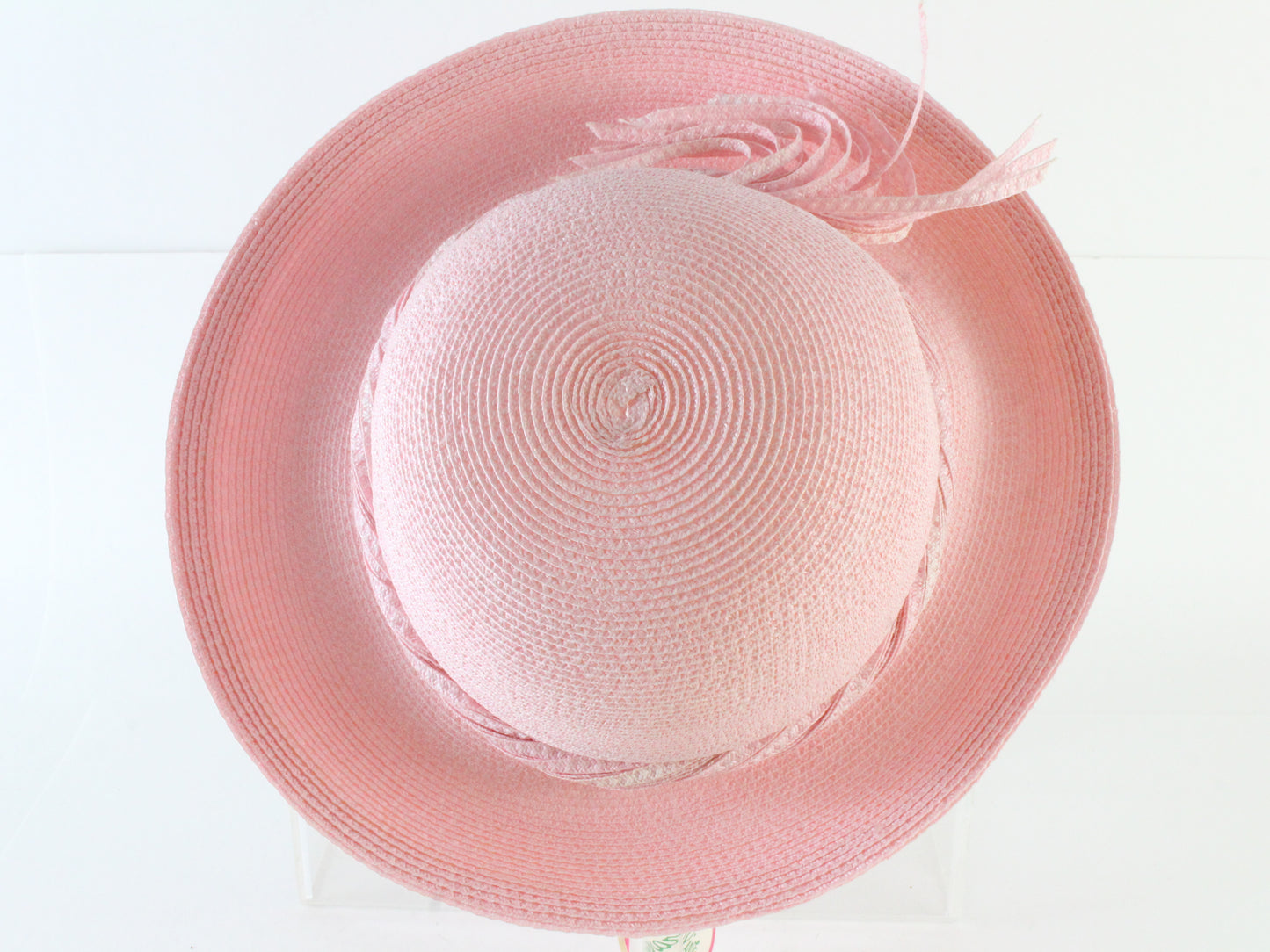 Frank Olive the Gold Standard Ladies Pink Boutique Spring Straw Hat 7 56cm