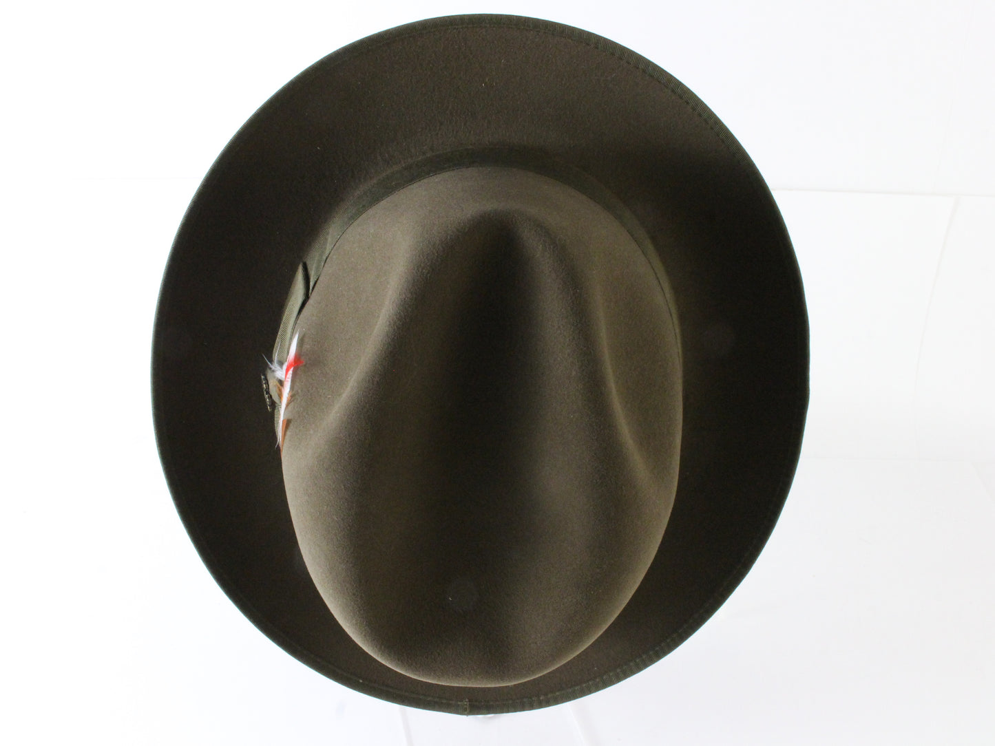 Biltmore Royal Mens Ancient Bronze Brown Felt Fedora W/ Pin 8 64cm