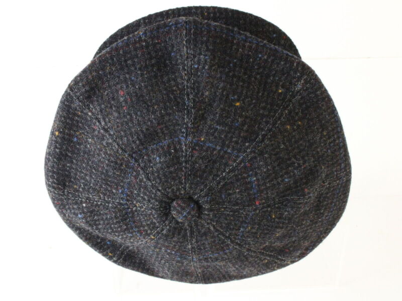 Borsalino Mens Charcoal Mix Felt Ivy Cap Newsboy Style 6 7/8 55cm