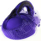 Adolfo II Ladies Purple Wool Felt Cap W/ Mesh And Feathers 6 7/8 55cm