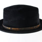 Cavanagh Hats Paddock Mens Black Felt Fedora W/ Brown Feathers MULTIPLE SIZES