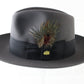 Stetson the Sovereign Mens Caribou Gray Felt Fedora W/ Beaver Pin 6 3/4 54cm