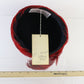 George Zamaul New York Ladies Cherry Red Boutique Hat W/ Feathers 7 56cm