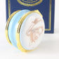 Bilston & Battersea Halcyon Days Enamels Pill Box Elizabeth Queen Mother 8/4/90
