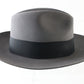 Stetson Mens Caribou Gray Felt Fedora W/ Brown and Red Feathers 6 3/4 54cm