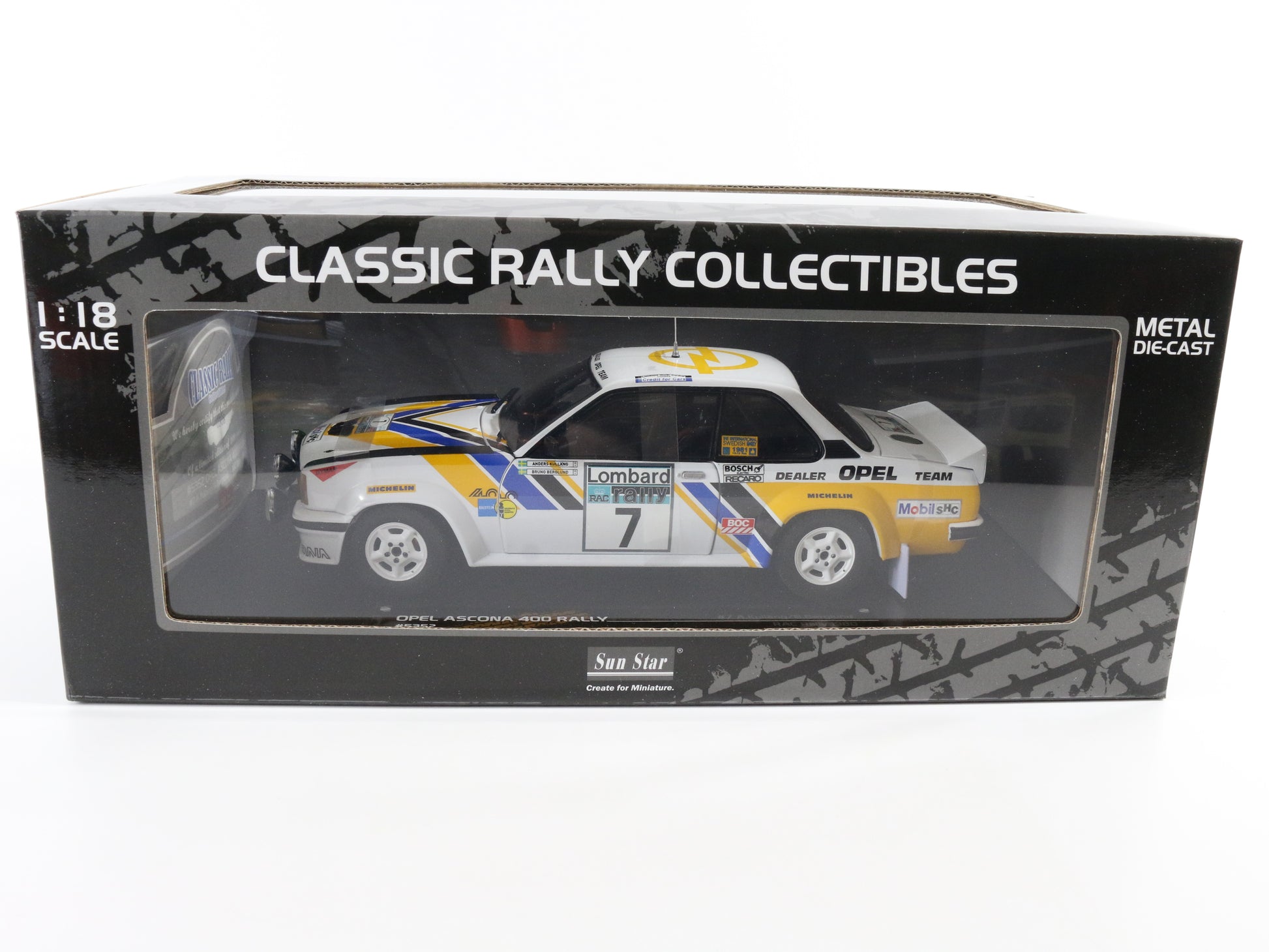 1980 RAC Opel Ascona 400 Rally #7 Kullang Sun Star 1:18 Model Car