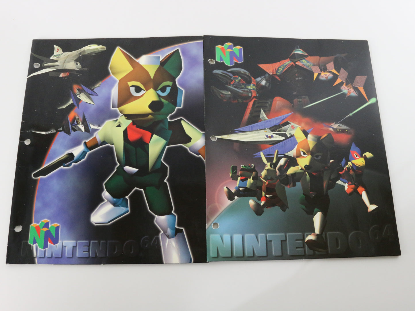 Lot Of 2 Star Fox School Folders Nintendo 64 N64 Stuart Hall RARE