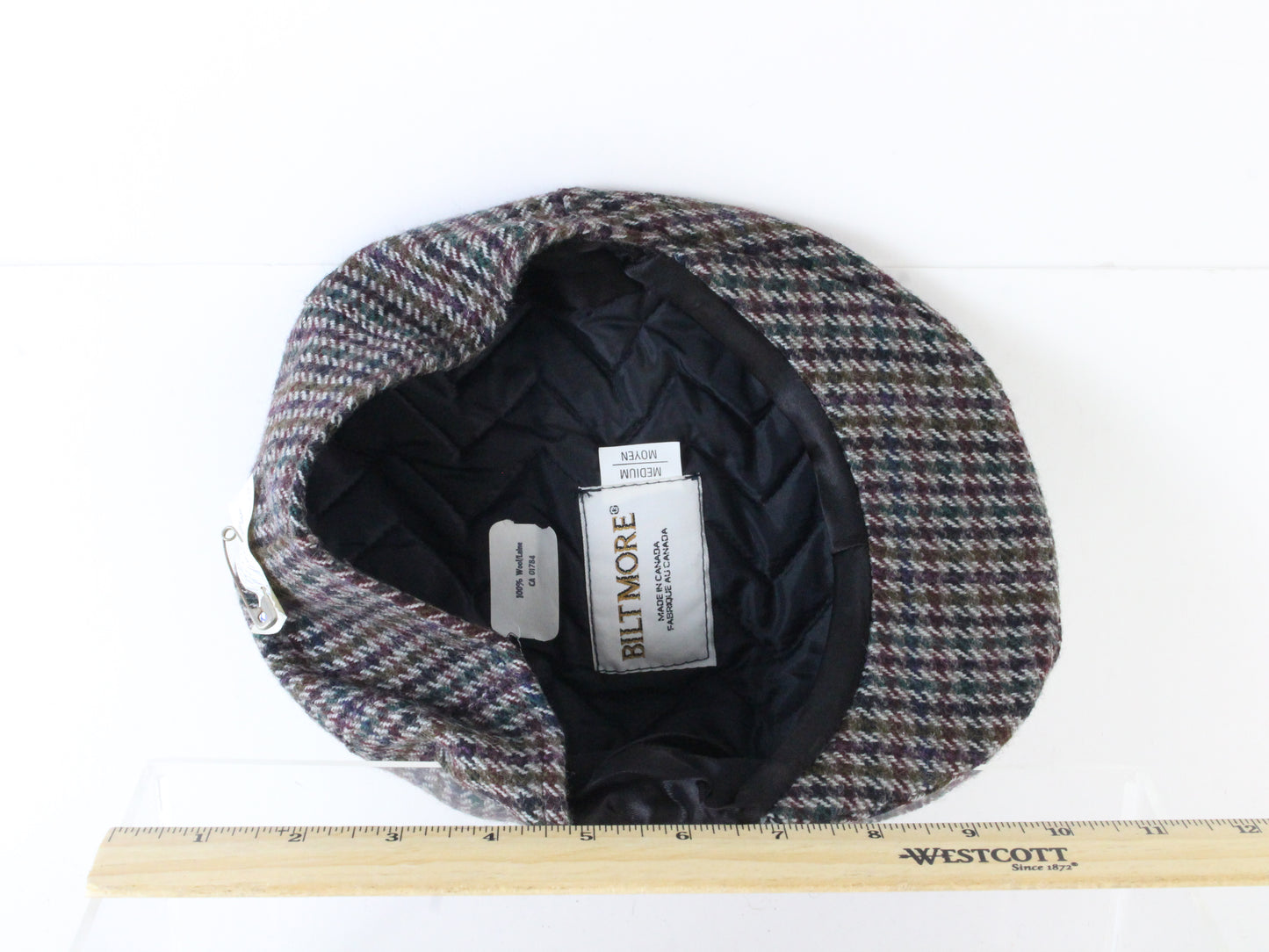 Biltmore Mens Multicolor Checkered Wool Scally Cap Ivy Cap M