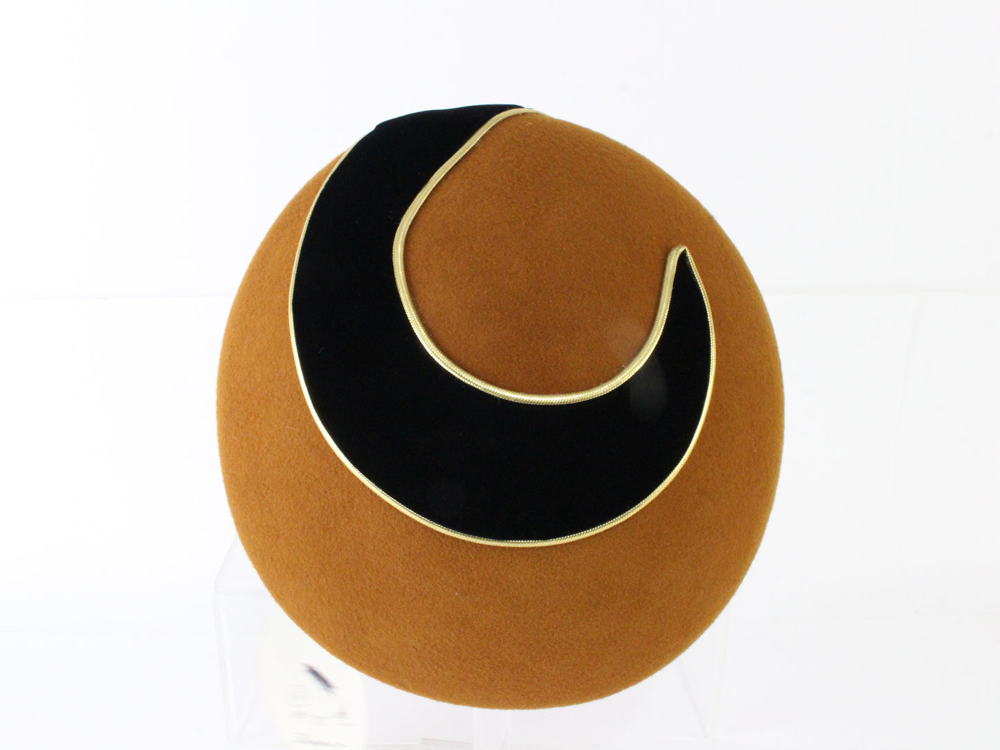 Jack McConnell Brown & Black Ladies Boutique Hat Wool Felt Excello 7 1/8 57cm