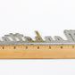 Manhattan Silver Vintage Metal Car Emblem Badge Script 8��� Kaiser? Frazer?