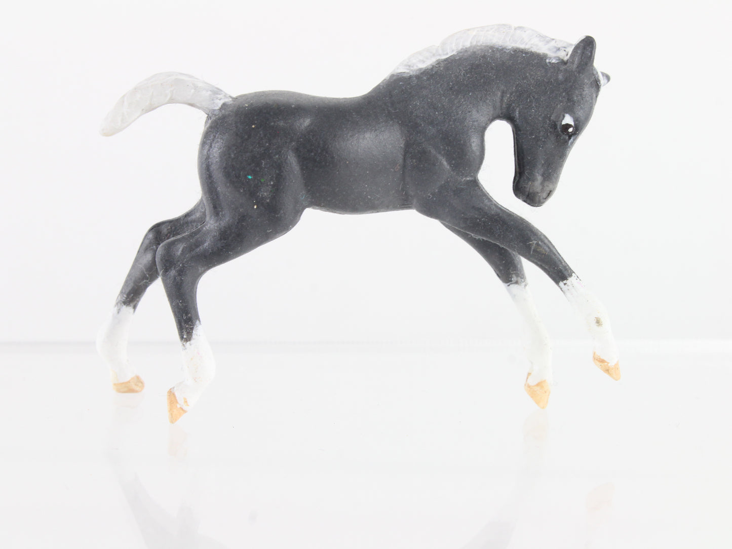 Custom Painted Scrambling Foal Gray And White Breyer #5613 Stablemates