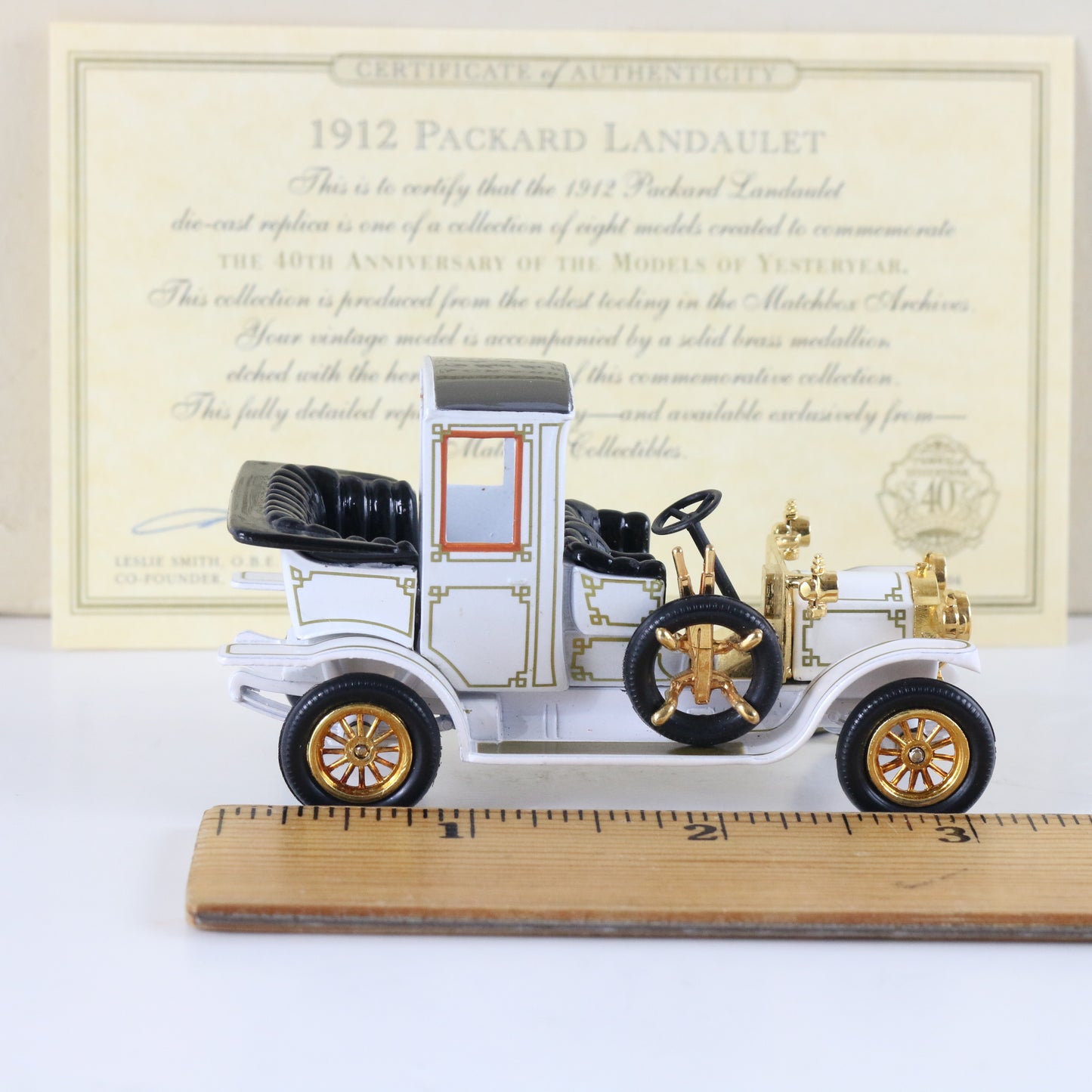 1912 Packard Landaulet White Models Of Yesteryear Matchbox 1:43 Yms04-m