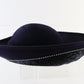 Jack Mcconnell New York Ladies Navy Blue Felt Hat W/ Feathers 6 7/8 55cm