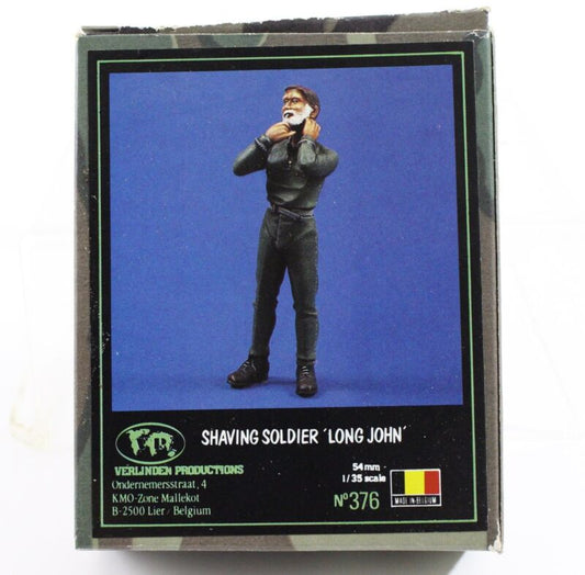 WWII US MP Shaving Soldier Long John Verlinden 1:35 Resin Kit 376 Belgium