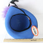 Adolfo II Ladies Azure Blue Felt Boutique Church Hat Purple And Black Feathers